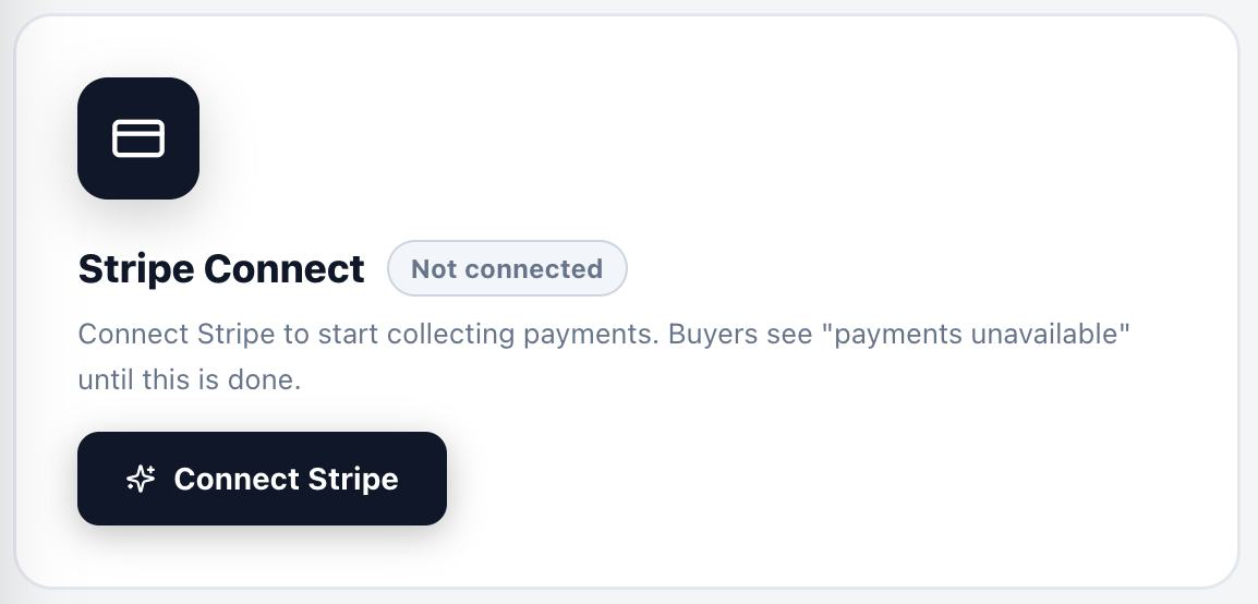 Connect Stripe to start collecting payments